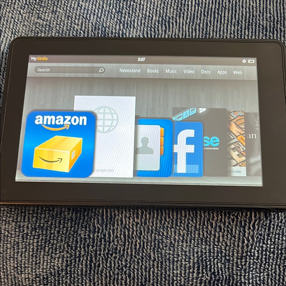 Amazon Black Tablet with App Display